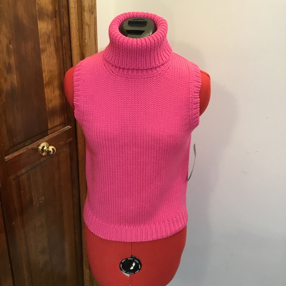 Lauren Ralph Lauren colorful turtleneck sweater, size SP, NWT. Sleeveless